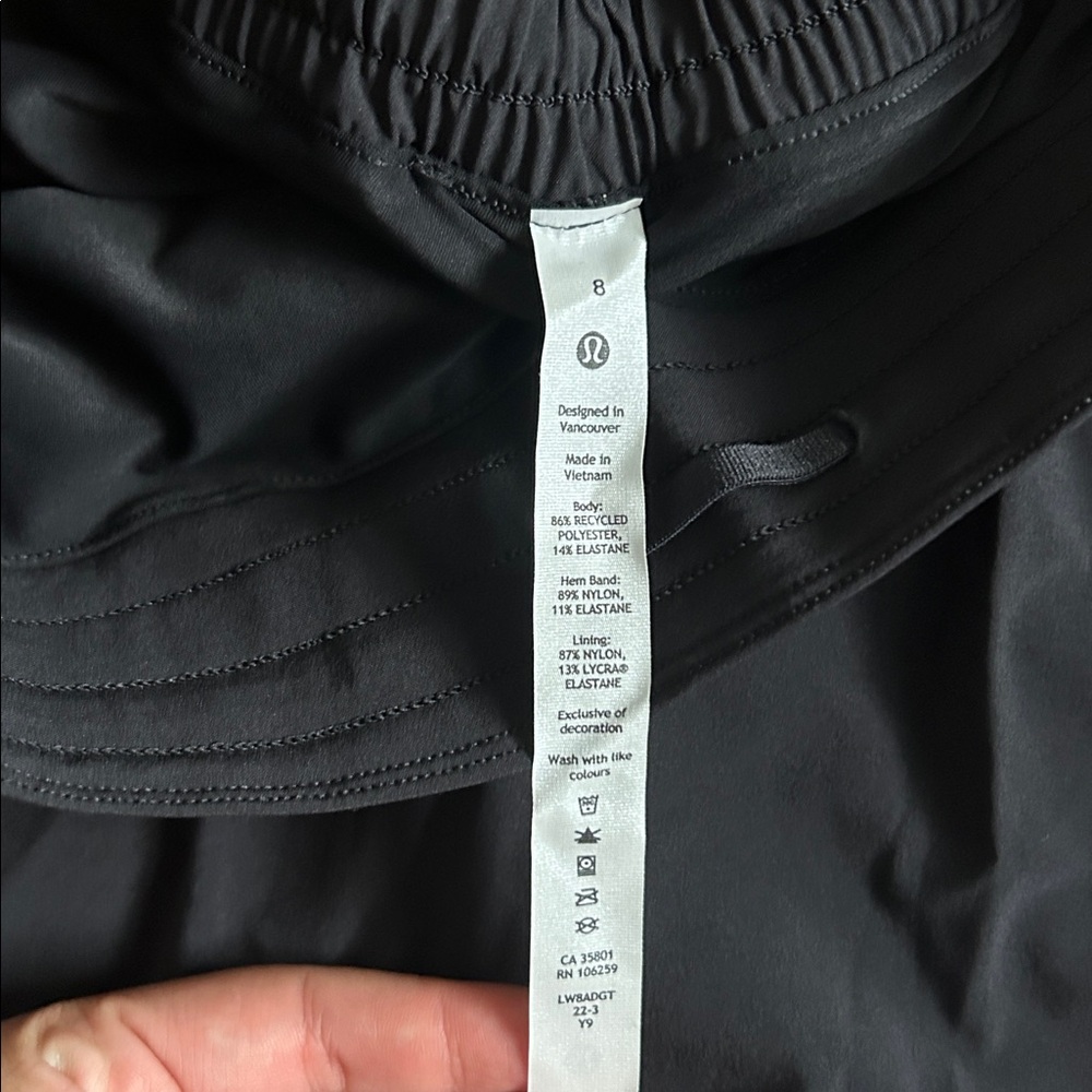 Lululemon Black Athletic Skort size 8 - Picture 3 of 4